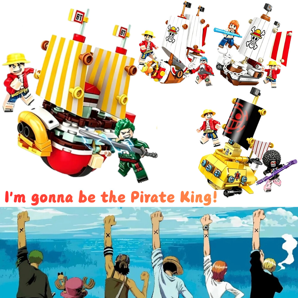 Model Kit One Piece Going Merry - NOVO! Kit de Blocos de Montar