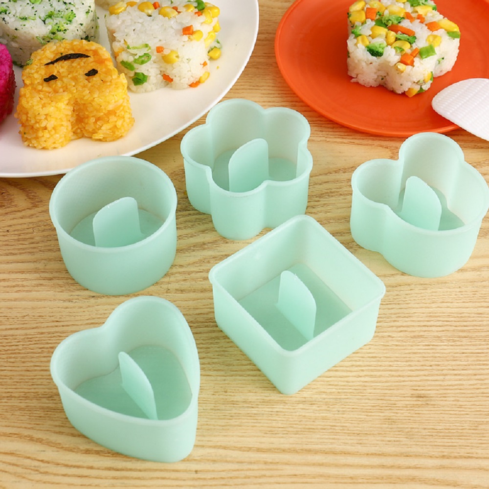 Model Kit Onigiri - Conjunto de 5 Moldes Rápidos para