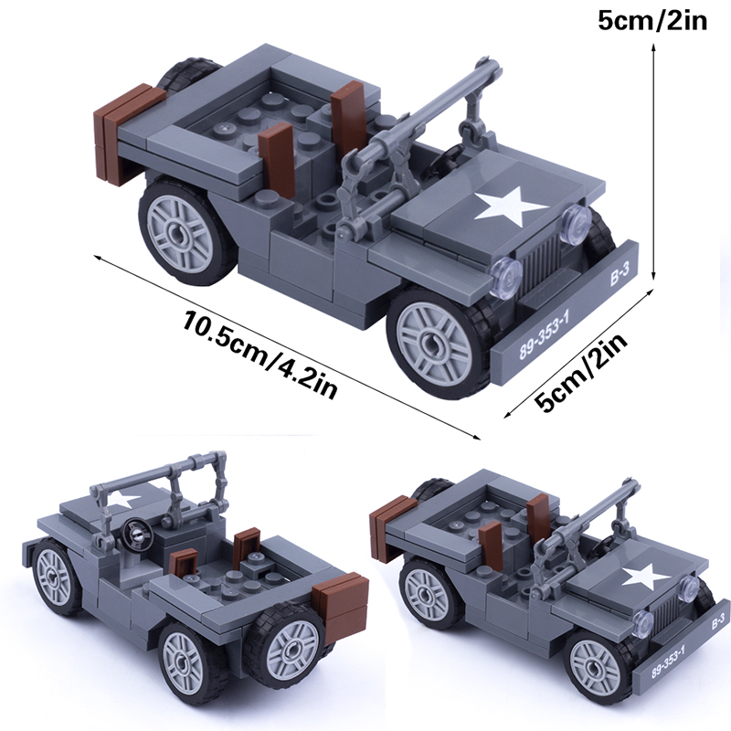 Model Kit Ww2 - MOC WW2 Militar Figuras dos EUA,