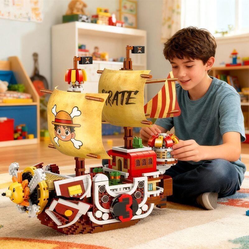 Kit de Blocos de Montar One Pi - Model Kit One Piece Ship avaliação e preço